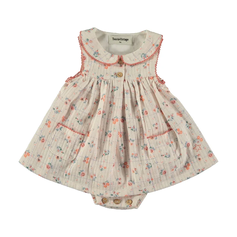 - Pet diabetes prescription foodTocoto Vintage Off White Floral/ Check Printed Baby Body Dress