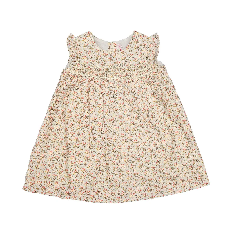 - ​​Christmas pet Christmas clothingBonpoint Beige Floral Clothibis Baby Dress