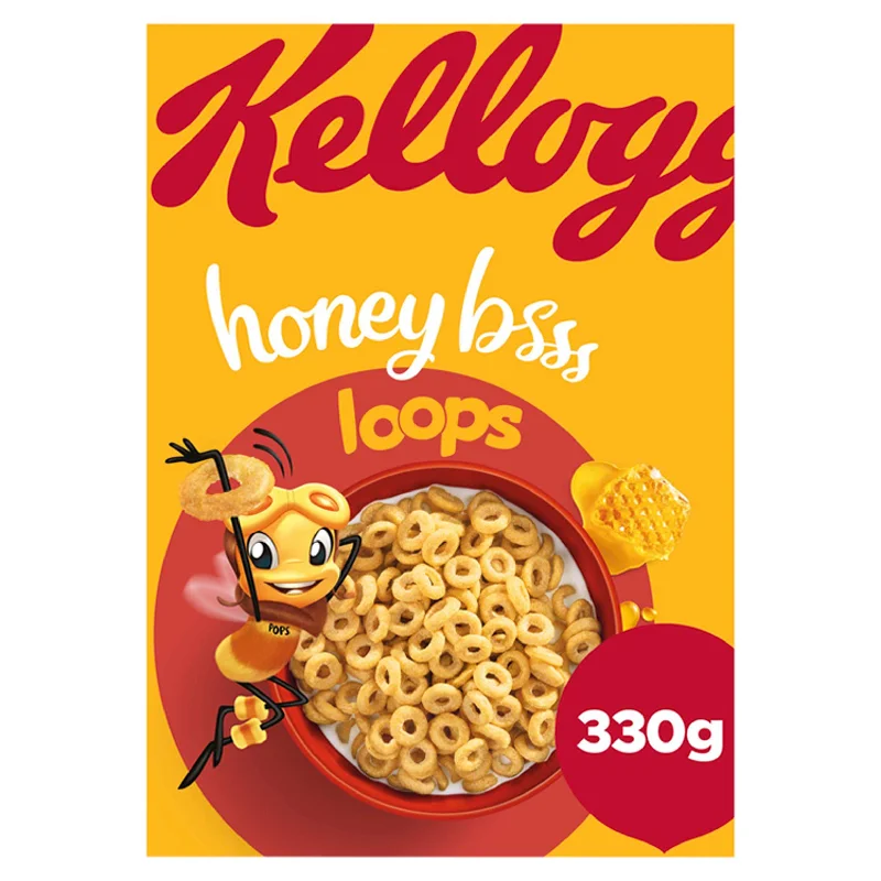  -Splash-proof food bowl AND Anti-choking slow food bowlKellogg's Honey Loops Breakfast Cereal 330g