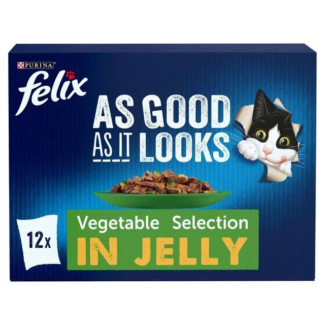    - Indoor cat food  Felix As Good As it Looks Vegetable in Jelly Wet Cat Food   12 x 100g