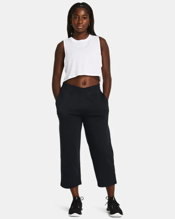  -Anti-scratch sofa protective coverWomen's UA Rival Terry Wide Leg Crop Pant - Black/White