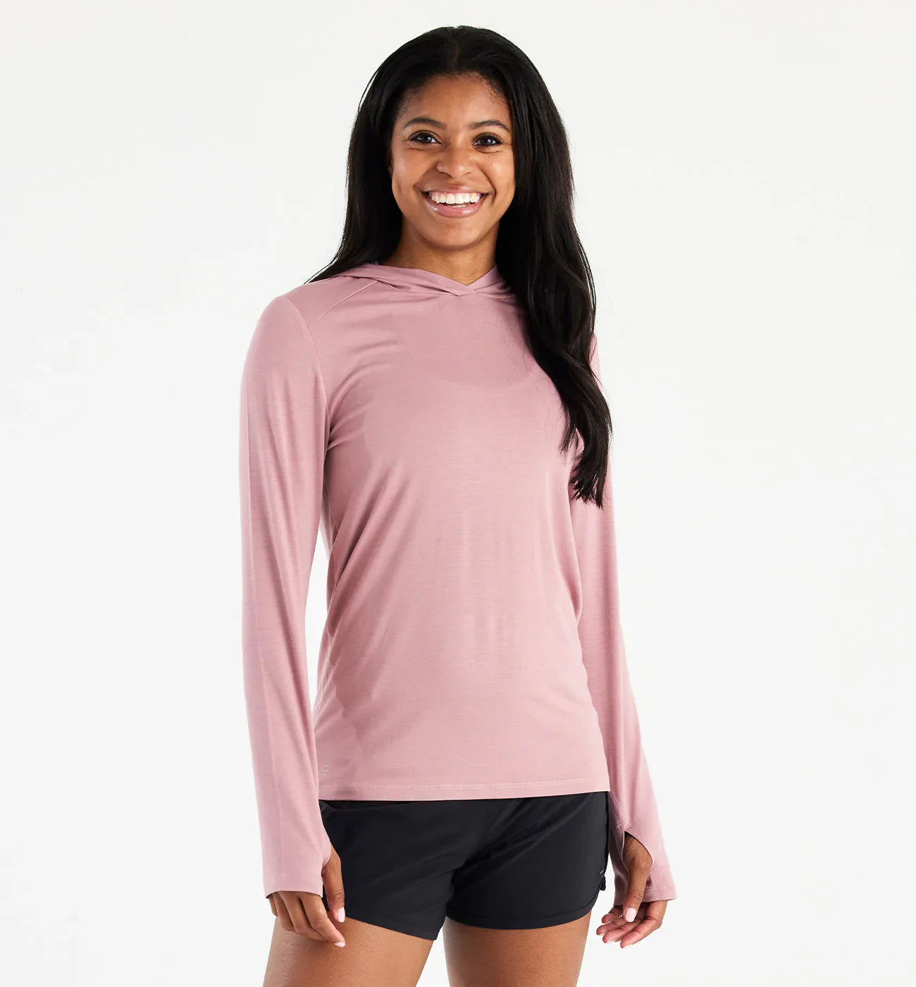 ---Women's Bamboo Shade Hoodie II - Ash Rose