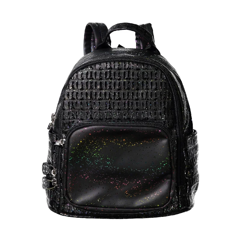 Pet careBari Lynn Glitter Crinkle Black Mini Backpack