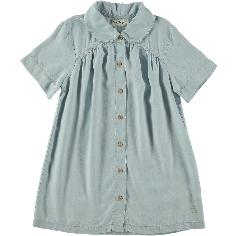 - ​​Pet toys under 10 yuanTocoto Vintage Blue Denim Gathered Dress