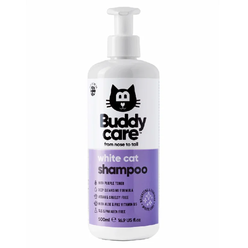 Pet grooming and cleaning products:20% OFF: Buddycare White Cat Shampoo 500ml