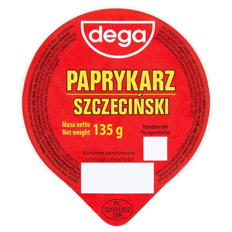 - Deodorizing cat litter tofu litterDega Paprykarz Szczeci?ski 135g