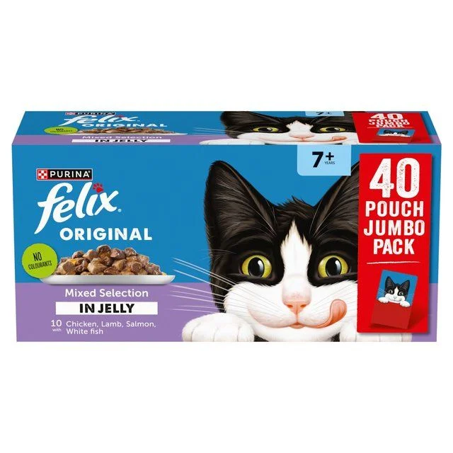 3. **Ingredient-Related**  Felix Original Senior 7+ Mixed Selection in Jelly Wet Cat Food   40 x 85g