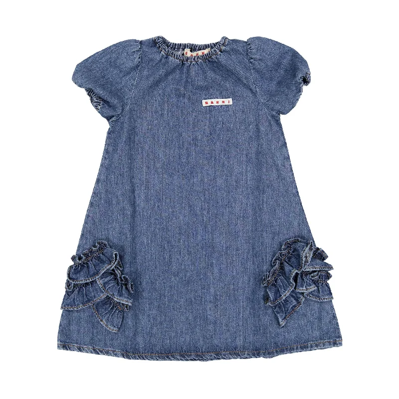 - Parrot climbing and standing wooden frameMarni Denim Ruffle Sided Dress