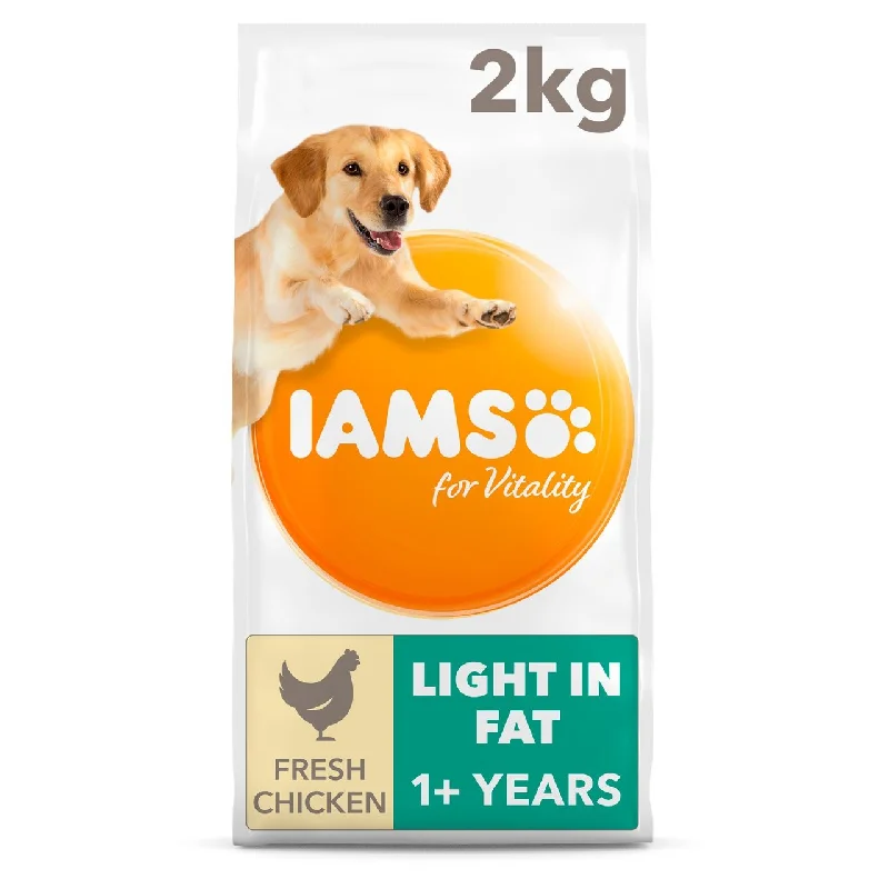 - Natural ingredient dog foodIAMS for Vitality Adult Dog Food Light in Fat With Fresh Chicken 2kg