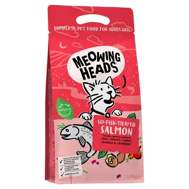    - Cat food nutritional analysis  Meowing Heads So-fish-ticated Salmon Dry Cat Food   1.5kg