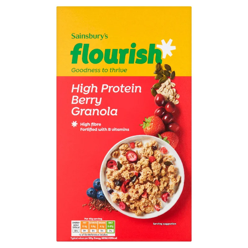 - Pet stroller can be taken on the planeSainsbury's Flourish High Protein Berry Granola 400g