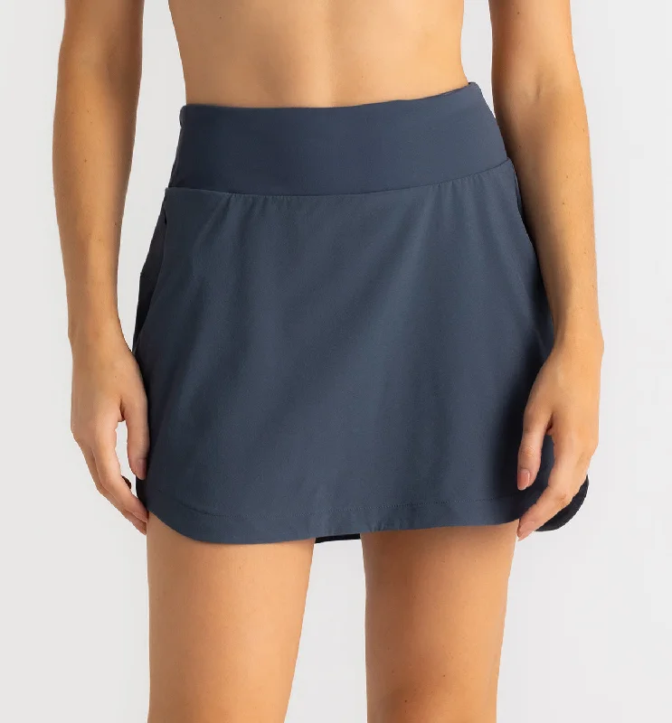 ---Women's Bamboo-Lined Active Breeze Skort (15") - Blue Dusk II