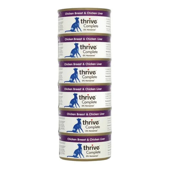 5. **Health and Nutrition**  Thrive Complete Cat Food Chicken Breast & Chicken Liver   6 x 75g