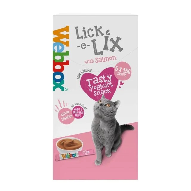    - Cat food discounts and promotions  Webbox Lick-e-Lix with Salmon Yoghurty Cat Treats   5 x 15g