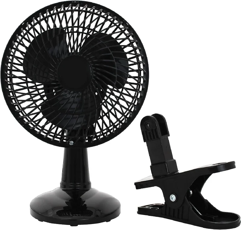 - Hamster silent running wheel to prevent chewing6-inch Convertible Desk Fan Clip On Base or Tabletop - Black