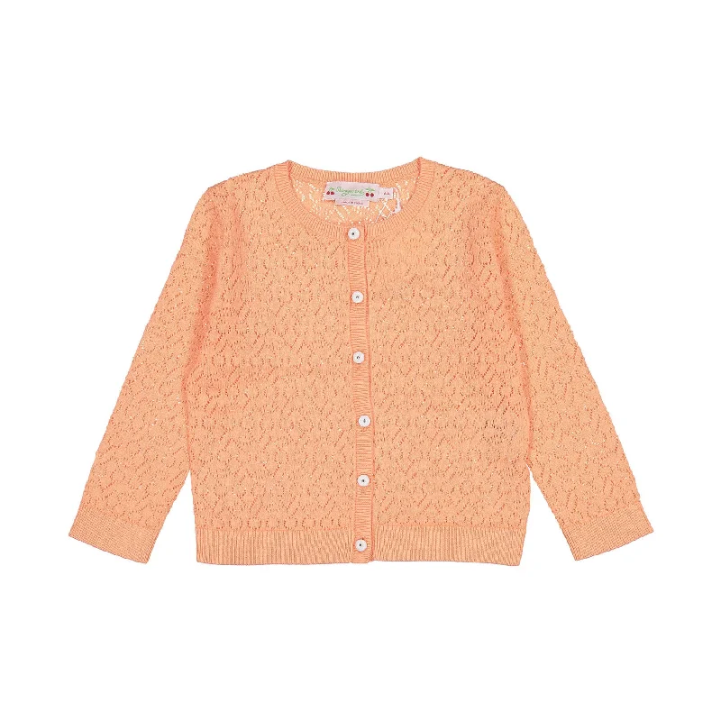 ---Bonpoint Apricot Cherry Cardigan